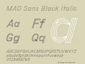 MADSans-BlackItalic Version 2.1 | wf-rip DC20180630 Font Sample