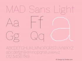 MADSans-Light Version 2.1 | wf-rip DC20180630 Font Sample