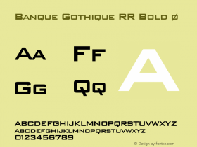 Banque Gothique RR Bold Version 1.000 Font Sample