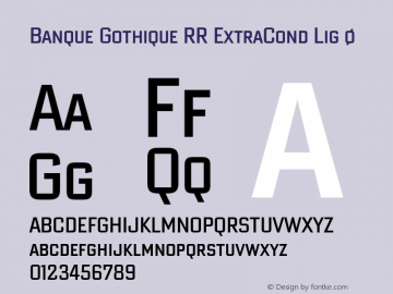 Banque Gothique RR ExtraCond Lig Version 1.000图片样张