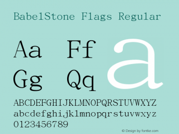 BabelStone Flags Version 2.07 September 27, 2018 Font Sample