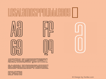 ☞LosAlamosProLittleBoy Version 1.000;com.myfonts.easy.redrooster.los-alamos.little-boy.wfkit2.version.31Gp图片样张