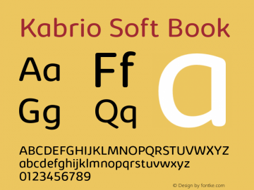 KabrioSoft-Book Version 1.000 Font Sample