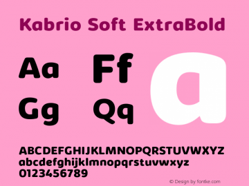 KabrioSoft-ExtraBold Version 1.000 Font Sample