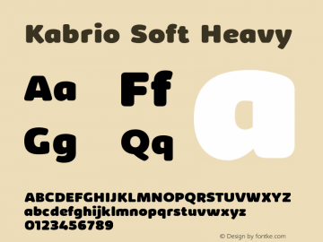 Kabrio Soft Heavy Version 1.000 Font Sample