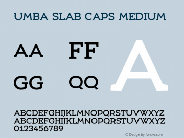 Umba Slab Caps Medium Version 1.005;PS 001.005;hotconv 1.0.88;makeotf.lib2.5.64775图片样张