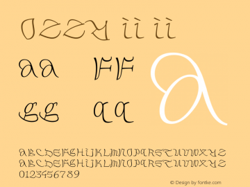 Ozzy II Version 1.000;PS 001.000;hotconv 1.0.88;makeotf.lib2.5.64775 Font Sample