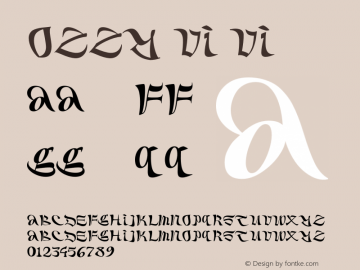 Ozzy VI Version 1.000;PS 001.000;hotconv 1.0.88;makeotf.lib2.5.64775 Font Sample