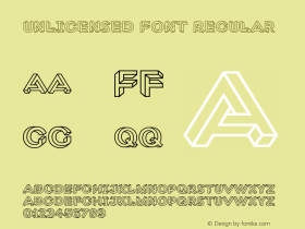 Unlicensed Font Version 1.000 Font Sample