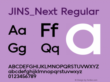 JINS_Next Regular Version 1.001 Font Sample