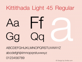 Kittithada Light 45 Version 4.003; release June 2013图片样张