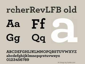 rcherRevLF-BoldA ersion 001.000A Font Sample