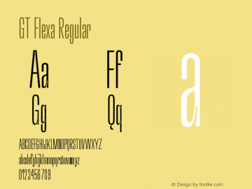 GT Flexa Regular Version 1.000 Font Sample