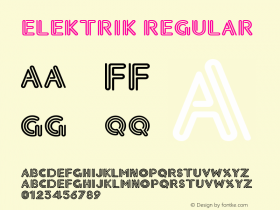 Elektrik Regular Altsys Fontographer 3.5  11/25/92图片样张