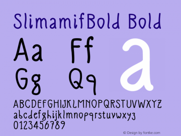 SlimamifBold Version 001.000 Font Sample