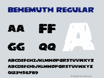 Behemuth Version 1.0; 2018 Font Sample