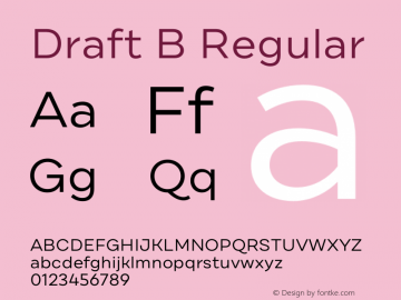 DraftB-Regular Version 1.001 Font Sample