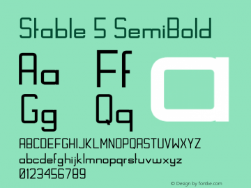 Stable 5 SemiBold Version 1.000;PS 001.000;hotconv 1.0.88;makeotf.lib2.5.64775图片样张
