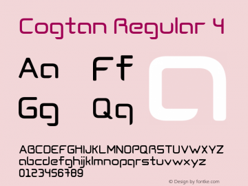 Cogtan Regular 4 Version 1.000;com.myfonts.leandro-ribeiro-machado.cogtan.regular.wfkit2.3UhA Font Sample