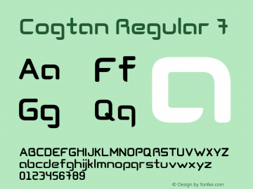 Cogtan Regular 7 Version 1.000;com.myfonts.leandro-ribeiro-machado.cogtan.bold.wfkit2.3Uho Font Sample