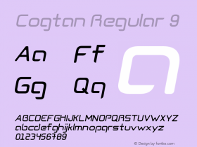 Cogtan Regular 9 Version 1.000;com.myfonts.leandro-ribeiro-machado.cogtan.oblique.wfkit2.3Uhx图片样张