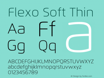 FlexoSoft-Thin Version 1.07          UltraPrecision Font图片样张