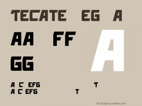 Tecate Version 1.00;November 2, 2018;FontCreator 11.5.0.2421 32-bit Font Sample