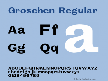Groschen Regular Altsys Fontographer 3.5  11/17/92图片样张