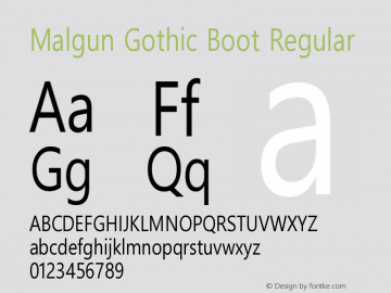 Malgun Gothic Boot Version 1.36图片样张