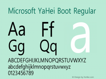 Microsoft YaHei Boot Version 1.37图片样张