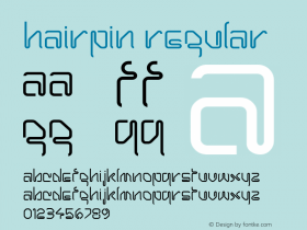 Hairpin Regular Altsys Fontographer 3.5  11/25/92 Font Sample
