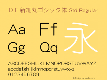 ＤＦ新細丸ゴシック体 Std Regular  Font Sample