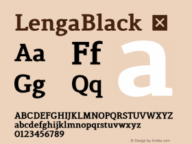 ☞LengaBlack Version 1.001;com.myfonts.eurotypo.lenga.black.wfkit2.3Sae图片样张