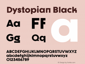 Dystopian Black Version 1.000 Font Sample