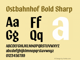 OstbahnhofBold-Sharp Version 1.000;PS 001.000;hotconv 1.0.88;makeotf.lib2.5.64775 Font Sample