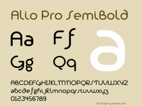 Alio Pro SemiBold Version 1.003;PS 001.003;hotconv 1.0.88;makeotf.lib2.5.64775图片样张