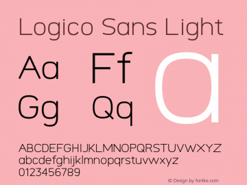 Logico Sans Light Version Font Sample