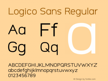 Logico Sans Regular Version Font Sample