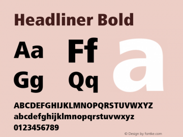 Headliner Bold Version 1.001 2005 Font Sample