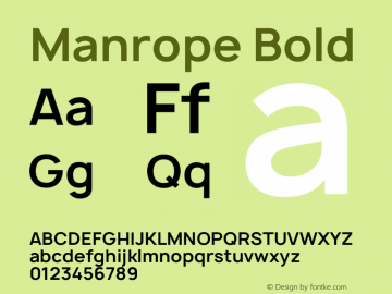 Manrope Bold Version 1.200;PS 001.200;hotconv 1.0.88;makeotf.lib2.5.64775图片样张
