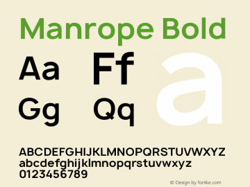 Manrope Bold Version 1.200图片样张