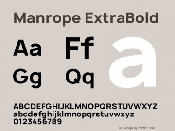 Manrope ExtraBold Version 1.200图片样张