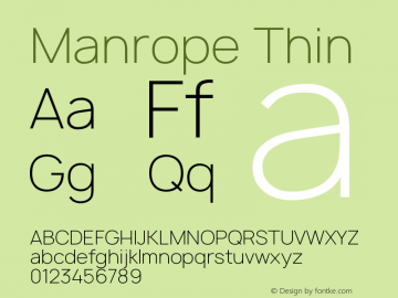 Manrope Thin Version 1.200图片样张