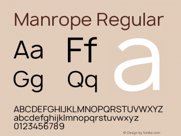 Manrope Regular Version 1.200图片样张