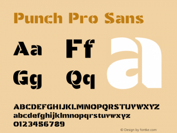 Punch Pro Sans 1.000图片样张