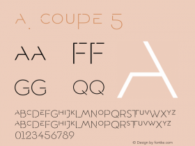 A. Coupe 5 Version 2.000;PS 002.000;hotconv 1.0.88;makeotf.lib2.5.64775 Font Sample