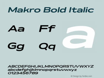 Makro Bold Italic Italic Version 2.000图片样张