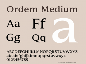 Ordem-Medium Version 1.001;PS 001.001;hotconv 1.0.88;makeotf.lib2.5.64775 Font Sample