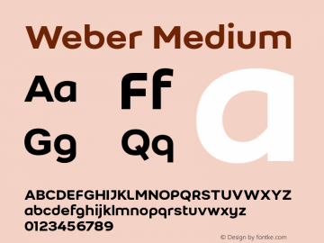 Weber-Medium Version 2.400 Font Sample