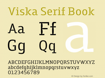 Viska Serif Book Version 1.001;PS 001.001;hotconv 1.0.70;makeotf.lib2.5.58329图片样张